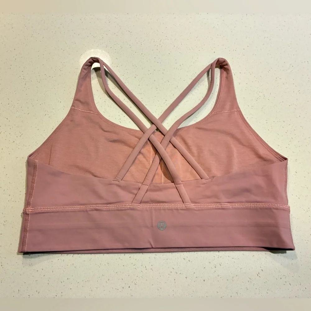 Lululemon Energy Bra *Long Line in Peach Pink Size 12